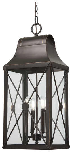 De Luz Four Light Outdoor Chain Hung in Oil Rubbed Bronze W/ Gold High (7|73298-143C)