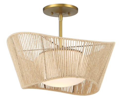 Key Largo One Light Semi Flush Mount in Soft Brass (7|6574-695)