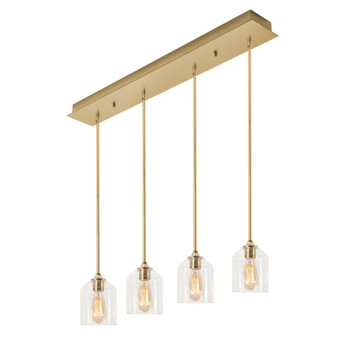 William Four Light Pendant in Satin Brass (162|WMMP06MBSBLNR4)