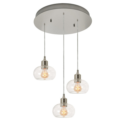 Laney Three Light Pendant in Satin Nickel (162|LNYP07MBSNRND3)