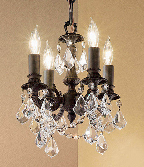 Majestic Imperial Four Light Mini Chandelier in Aged Pewter (92|57354 AGP CBK)
