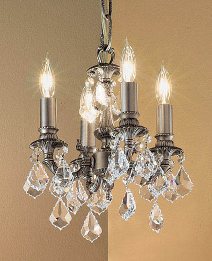 Majestic Four Light Mini Chandelier in Aged Pewter (92|57344 AGP CGT)