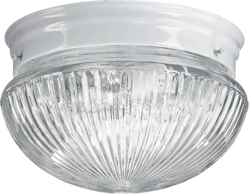 3012 Ribbed Mushrooms Two Light Ceiling Mount in White (19|3012-8-6)