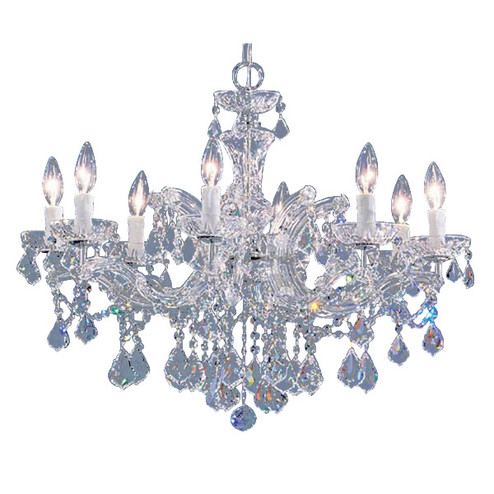 Rialto Traditional Eight Light Chandelier in Chrome (92|8348 CH CP)
