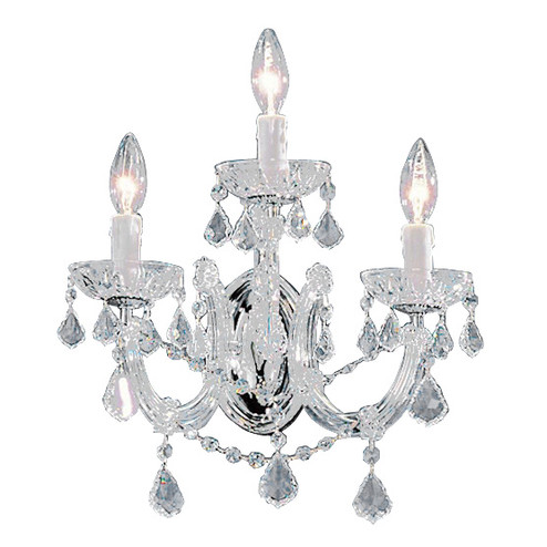 Rialto Traditional Three Light Wall Sconce in Chrome (92|8343 CH CP)