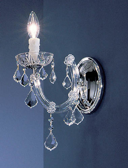 Rialto Traditional One Light Wall Sconce in Chrome (92|8341 CH CP)