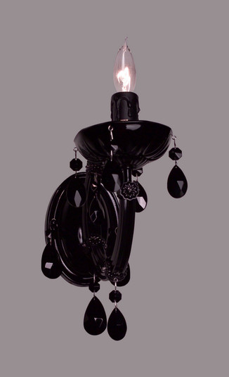 Rialto Traditional One Light Wall Sconce in Black on Black (92|8341 BBLK CBK)