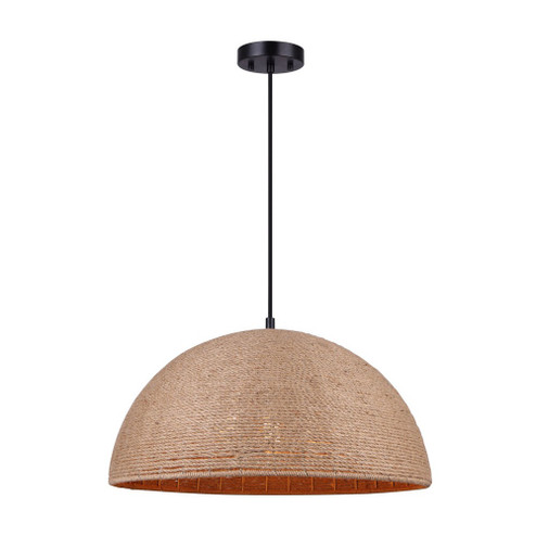 Aubrie Three Light Pendant in Matte Black/Rope Color (387|IPL785B03BKR20)