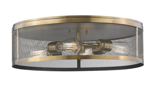 Meshsmith Four Light Flush Mount in Natural Brass (224|331F21-NB) Meshsmith Four Light Flush Mount in Natural Brass (224|331F21-NB)