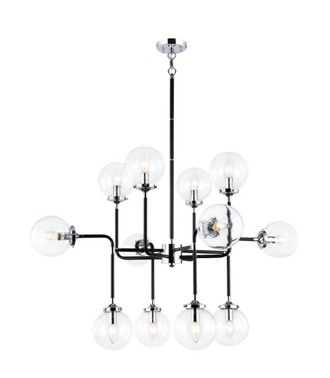 Particles 12 Light Pendant in Black & Chrome (423|C58212CHCL)