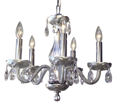 Monaco Five Light Chandelier in Silver Painted (92|82045 SIL CPPR)