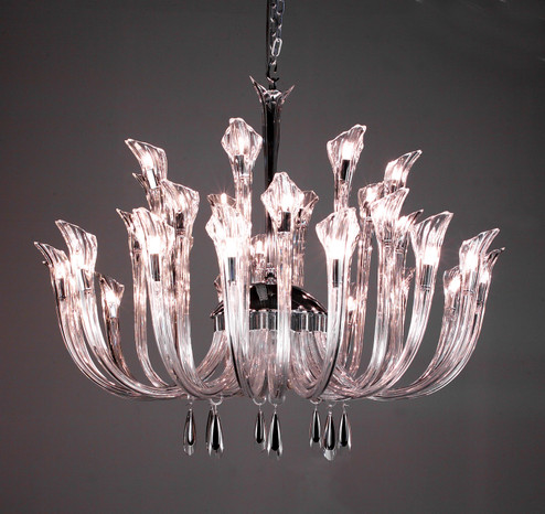 Inspiration 32 Light Chandelier in Chrome (92|82025 CH BKS)