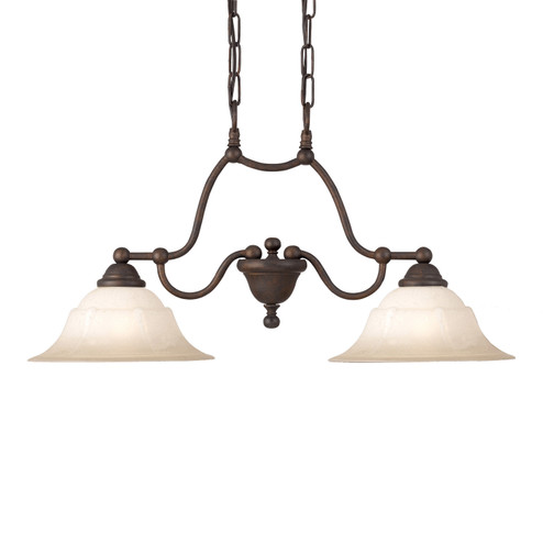 Providence Two Light Island Pendant in Rustic Bronze (92|69624 RSB WAG)