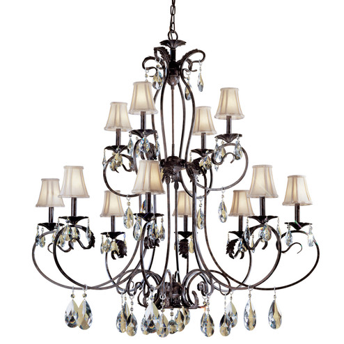 Manilla II 12 Light Chandelier in English Bronze (92|68319 EB)