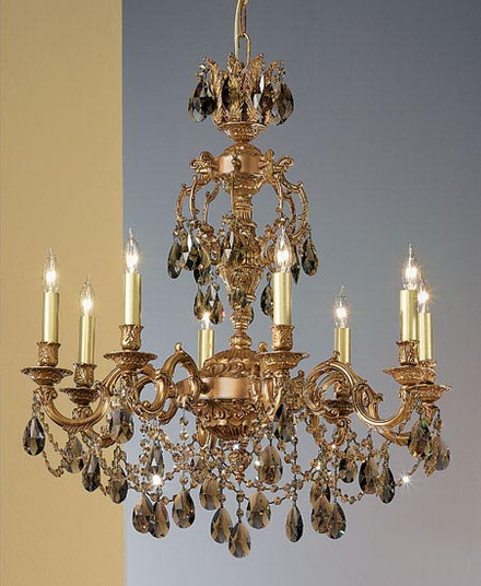 Chateau Imperial Eight Light Chandelier in French Gold (92|57388 FG CGT)