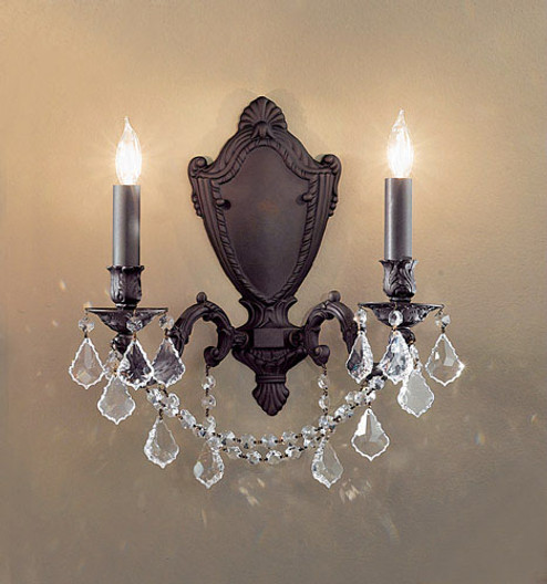 Chateau Imperial Two Light Wall Sconce in Aged Pewter (92|57382 AGP CBK)