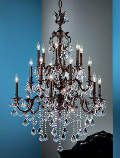 Chateau Imperial 18 Light Chandelier in Aged Pewter (92|57380 AGP CBK)