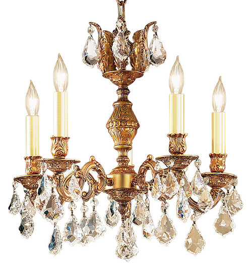 Chateau Five Light Chandelier in French Gold (92|57375 FG CP)