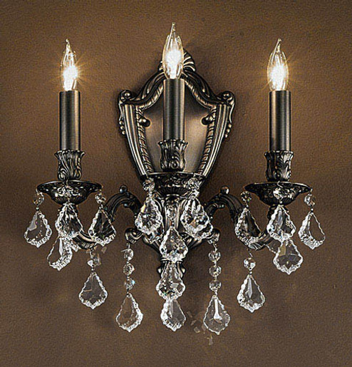 Chateau Three Light Wall Sconce in Aged Bronze (92|57373 AGB CP)