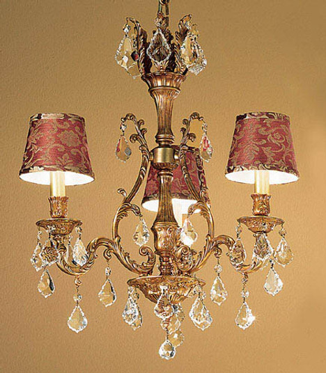 Majestic Three Light Chandelier in Aged Bronze (92|57362 AGB CP)