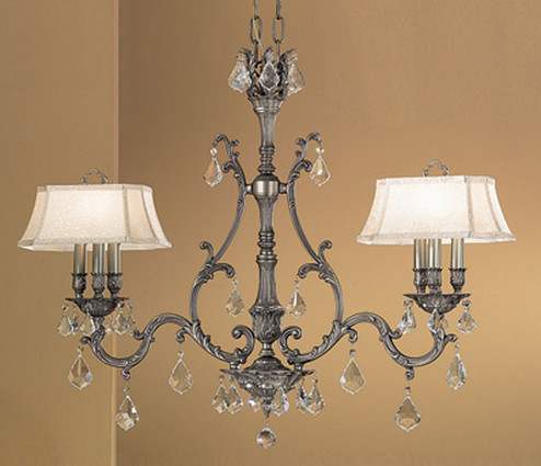 Majestic Six Light Island Pendant in Aged Pewter (92|57361 AGP CP W)