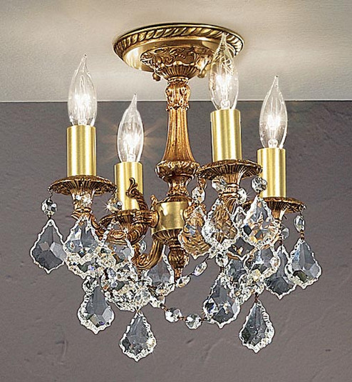 Majestic Imperial Four Light Flush/Semi-Flush Mount in French Gold (92|57355 FG CBK)