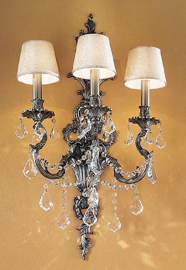 Majestic Imperial Three Light Wall Sconce in Aged Pewter (92|57353 AGP CP)