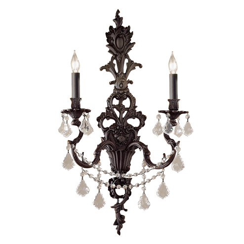 Majestic Imperial Two Light Wall Sconce in Aged Bronze (92|57352 AGB CBK)