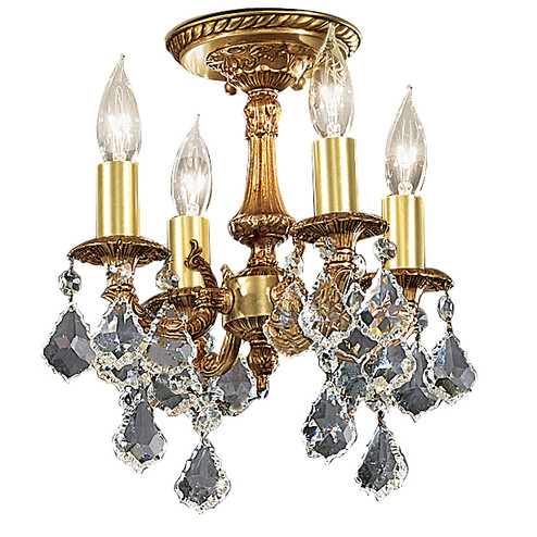 Majestic Four Light Flush/Semi-Flush Mount in French Gold (92|57345 FG CGT)