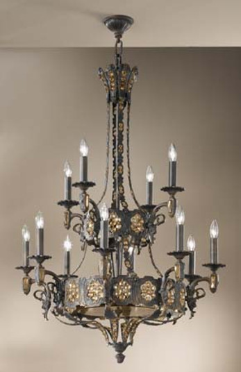 Castillio de Bronce 24 Light Chandelier in Aged Bronze (92|57339 AGB AI)