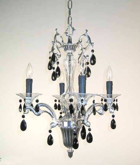 Via Firenze Four Light Mini Chandelier in Silver Plate (92|57104 SP CBK)