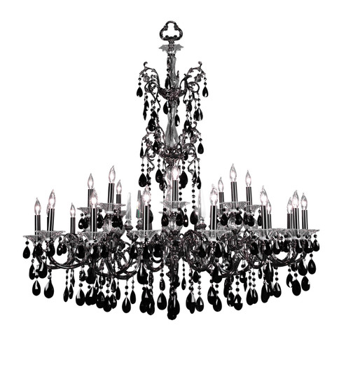 Via Lombardi 24 Light Chandelier in Ebony Pearl (92|57065 EP CBK)