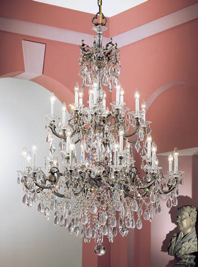 Via Venteo 30 Light Chandelier in Silverstone (92|57030 SS CGT)