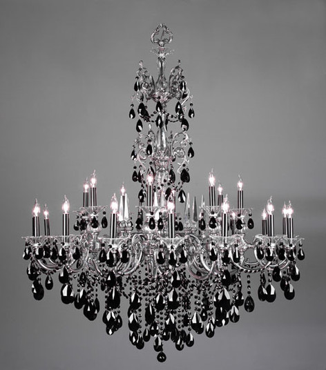 Via Venteo 24 Light Chandelier in Silverstone (92|57025 SS CBK)