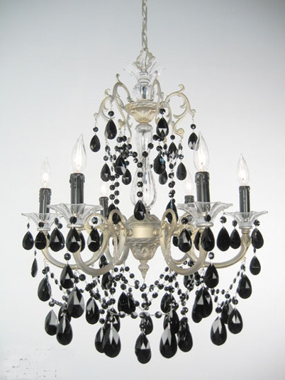 Via Venteo Six Light Chandelier in Champagne Pearl (92|57006 CHP CBK)