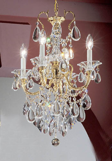 Via Venteo Four Light Mini Chandelier in Gold Plate (92|57004 G C)