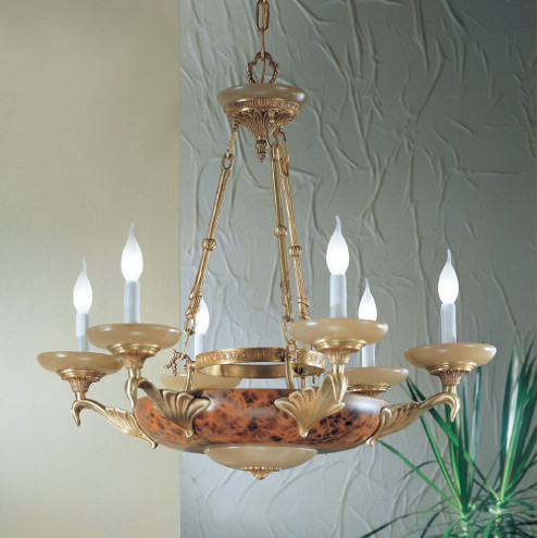 Queen Anne II Eight Light Chandelier in Satin Bronze w/Siena Patina (92|55716 SBS)