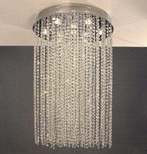 Crystal Rain Ten Light Chandelier/Flush Mount in Chrome (92|16121-60 CP)