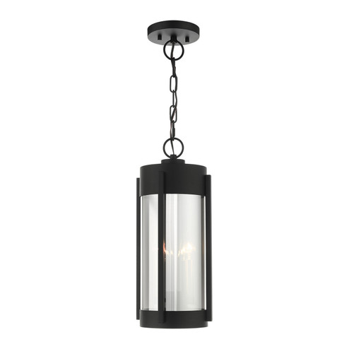 Sheridan Two Light Outdoor Pendant in Black w/ Brushed Nickels (107|22385-04)