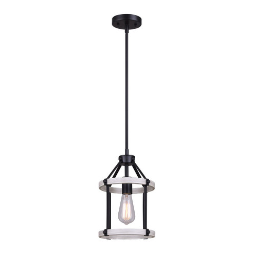 Joelle One Light Pendant in Matt Black/Brushed Grey (387|IPL1094A01BBG)