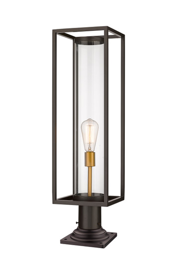 Dunbroch One Light Outdoor Pier Mounted Fixture in Deep Bronze + Outdoor Brass (224|584PHBR-533PM-DBZ)