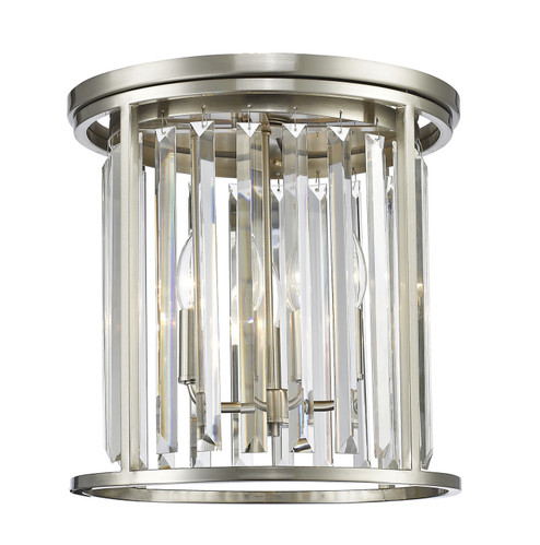 Monarch Three Light Flush Mount in Brushed Nickel (224|439F14-BN)