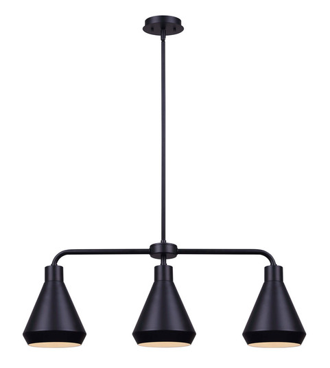 Byck Three Light Pendant in Black (387|IPL1020A03BK)