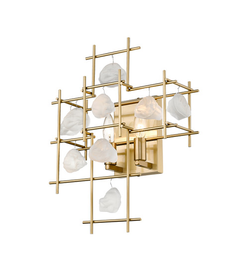 Garroway Two Light Wall Sconce in Aged Brass (224|4007S-AGBR)