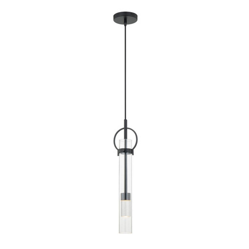 Textile LED Pendant in Matte Black (102|FSN-4121-CLER-MBLK)