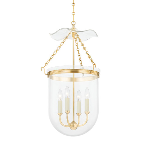 Rousham Four Light Lantern in Aged Brass (70|MDS1602-AGB)
