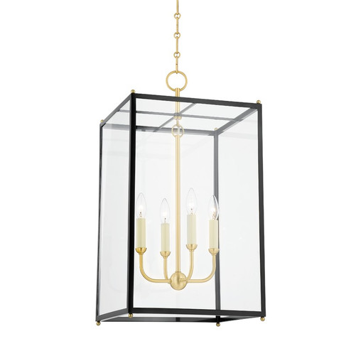Chaselton Four Light Lantern in Aged Brass (70|MDS1201-AGB/DBL)