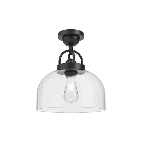 Lancaster One Light Semi-Flush Mount in Matte Black (452|SF461101MB)