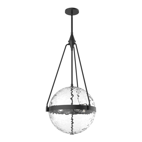 Harmony Four Light Pendant in Matte Black/Clear Water Glass (452|PD406418MBWC)