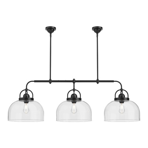 Lancaster Three Light Linear Pendant in Matte Black (452|LP461155MB)